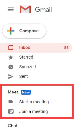Google Meet - start a meeting from Gmail by Chris Menard