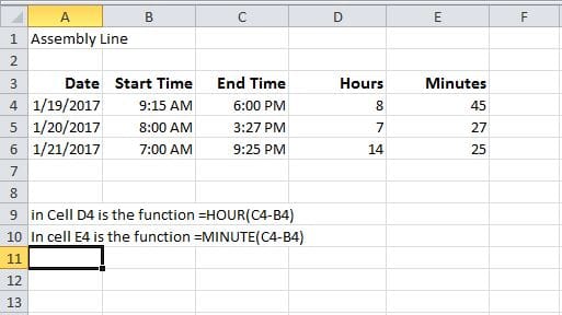 Hours and Minutes