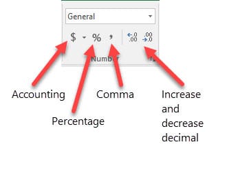 Excel numbers group
