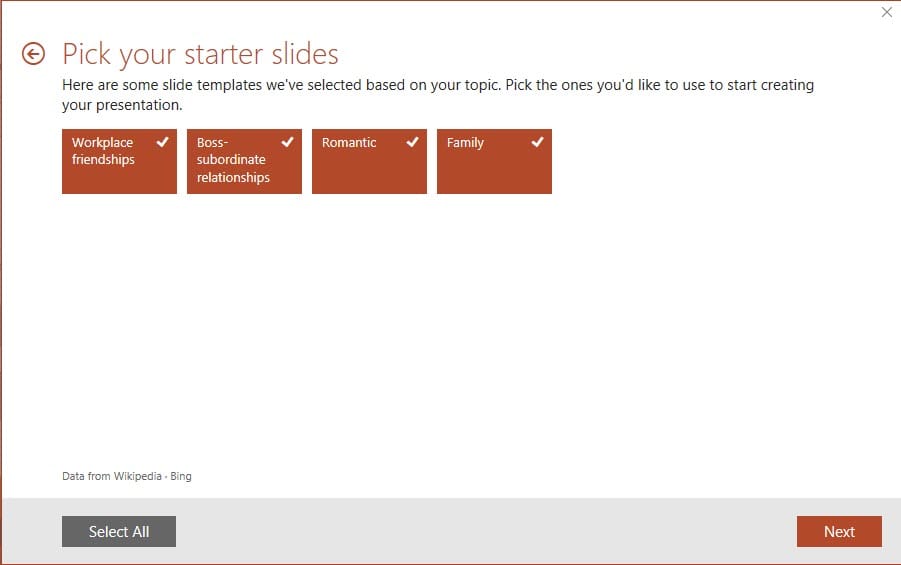 PowerPoint QuickStarter Pick starter slides PowerPoint QuickStarter Pick starter slides