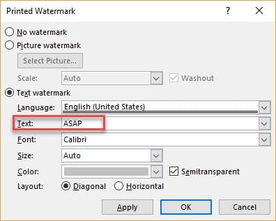 Watermark in Word Watermark in Word