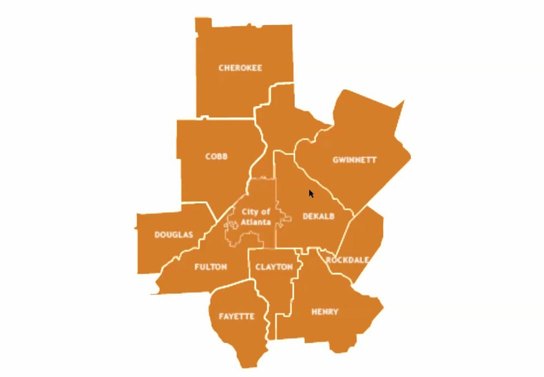 Map of Metro Atlanta