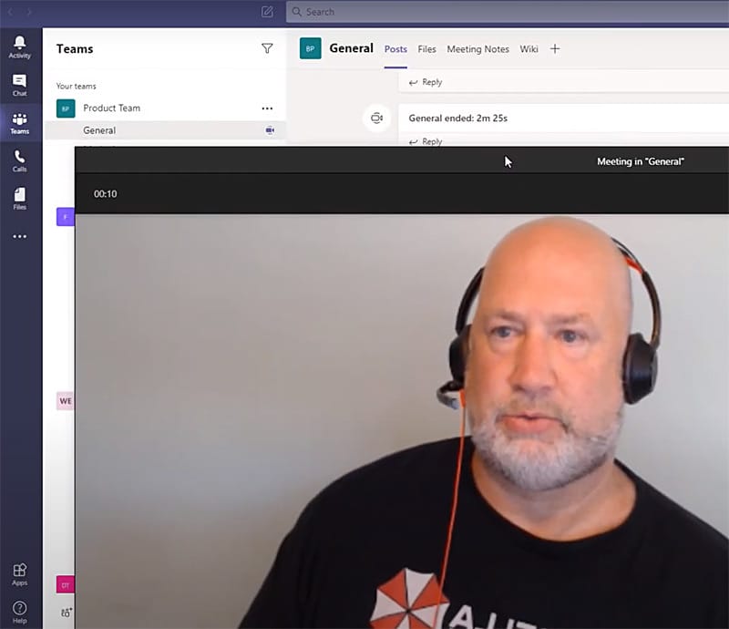 Microsoft Teams Meetings Window pop-out