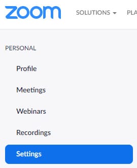 Zoom Settings