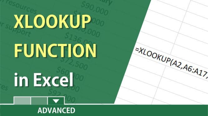 XLOOKUP function in Excel
