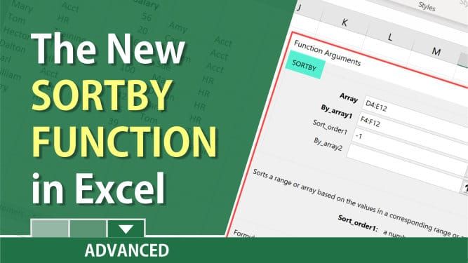 SORTBY Function in Excel - Dynamic Array Function