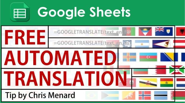 Translate languages in Google Sheets with GOOGLETRANSLATE function