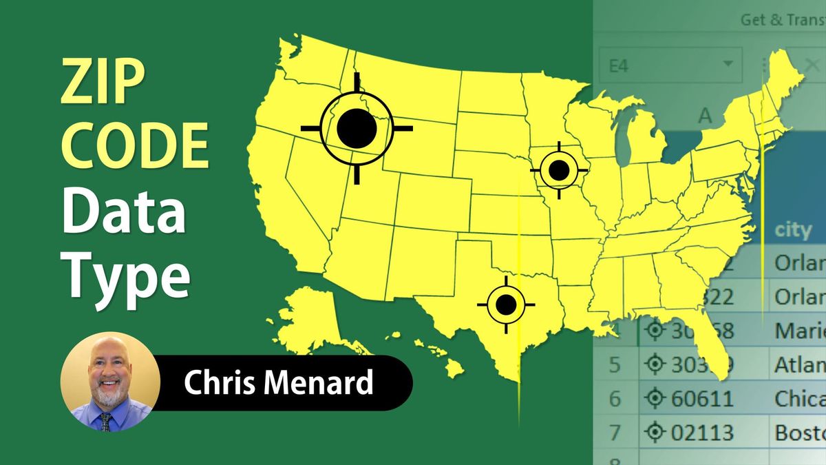 Zip Code Data Type in Excel