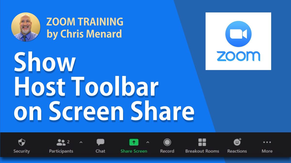 Zoom - Show host toolbar controls during screen share