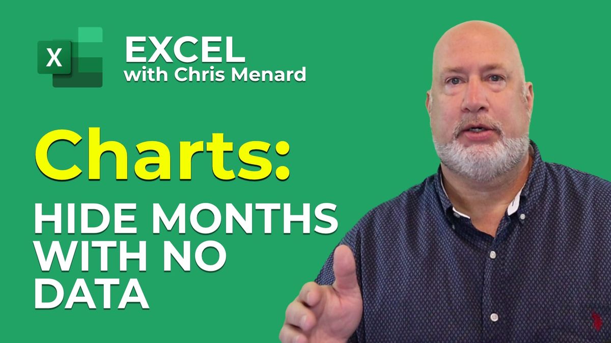 Excel Charts - Hide months with no data | One Minute Video