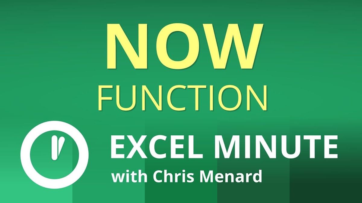 Excel NOW Function |  Excel One Minute Quick Reference