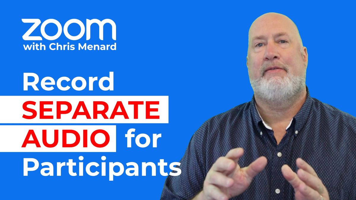 Zoom - Record Separate Audio Tracks for easy editing