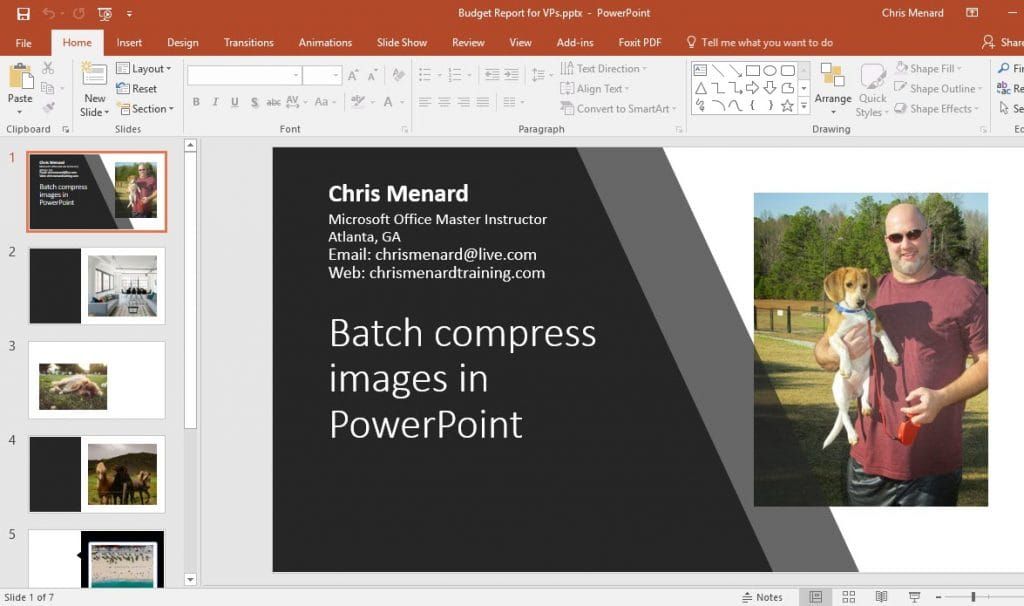 Resize all images in PowerPoint