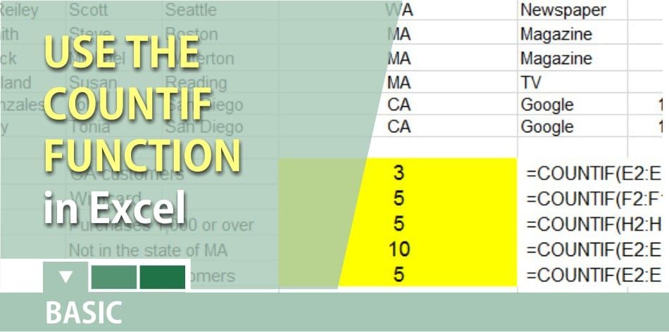 Use the COUNTIF function in Microsoft Excel