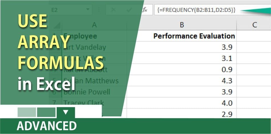 Using Array Formulas in Excel