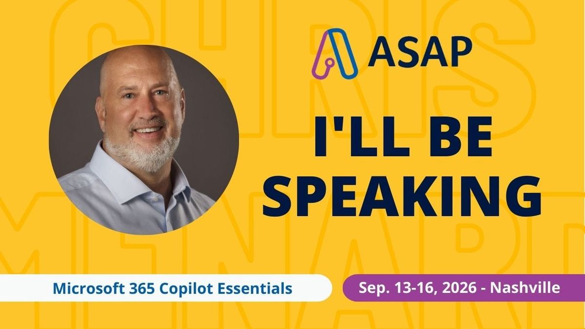 Join Me at the Administrative Professional Conference (APC) 2026 in Nashville for M365 Copilot Essentials
