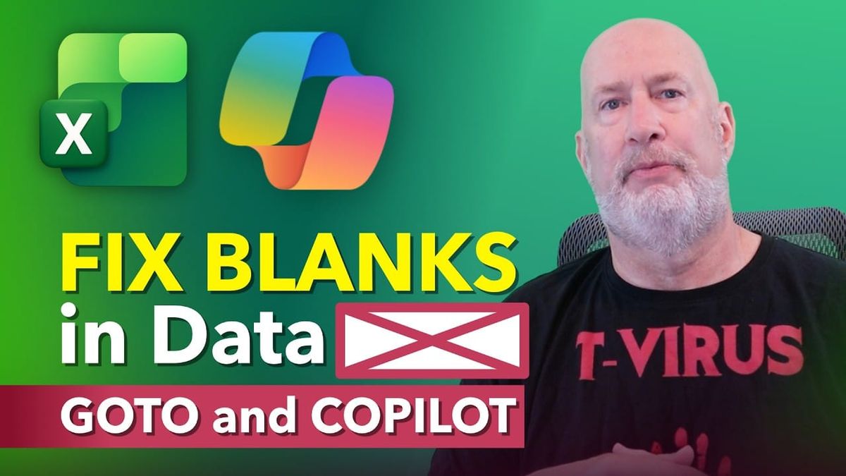 Fix Blanks in Excel Data with GO TO SPECIAL and the COPILOT Function