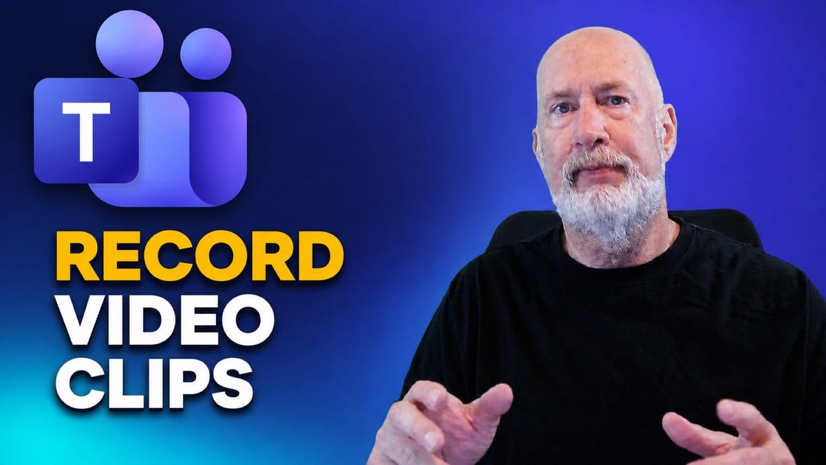 Chris Menard with the Microsoft Teams logo and the words Record Video Clips