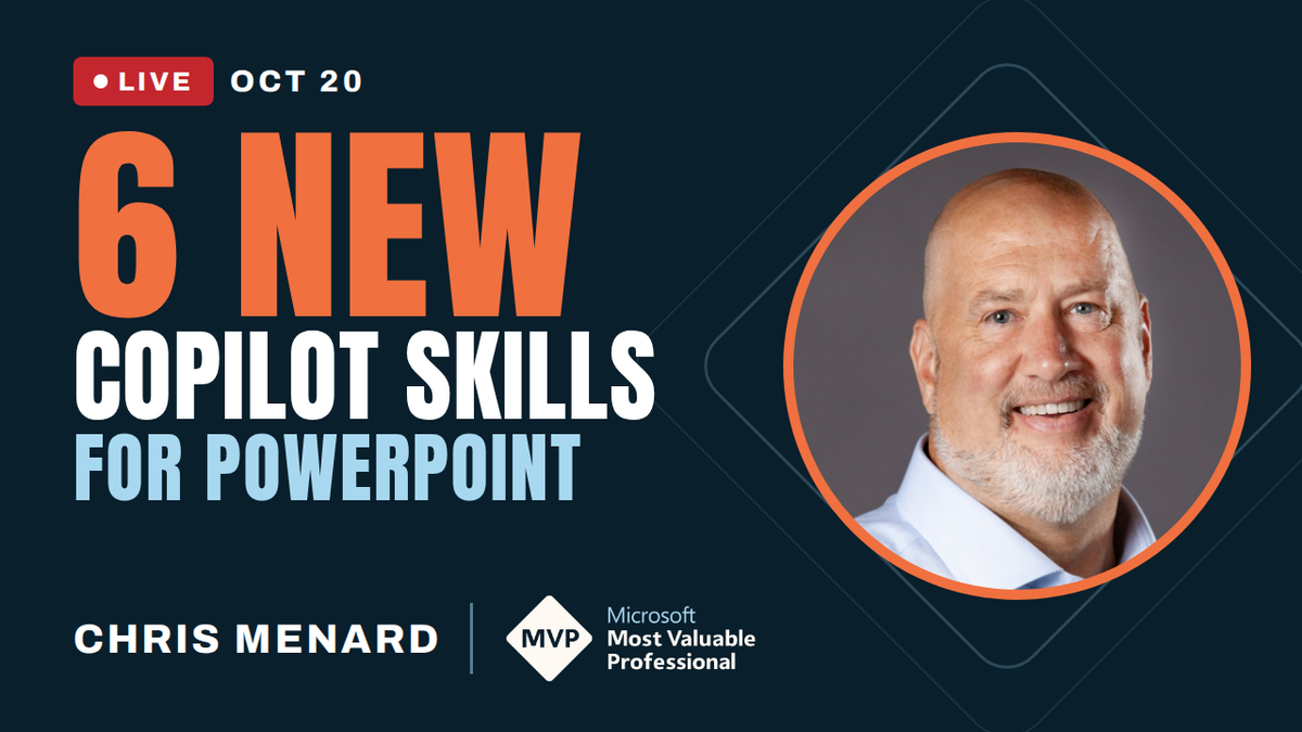 Live Stream on Oct 20, 2026 - 6 NEW Copilot Skills for PowerPoint