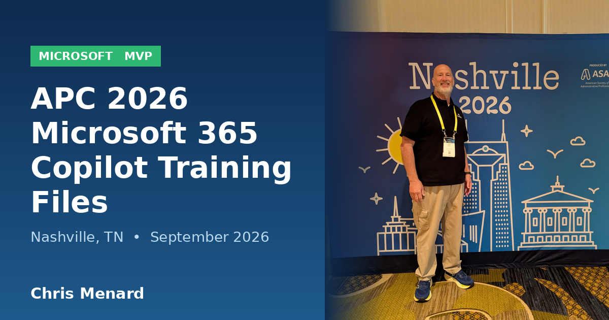 APC 2026 Microsoft 365 Copilot Training Files