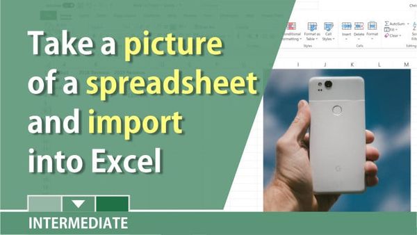 Snap a picture of an Excel table with your smart phone and edit the spreadsheet