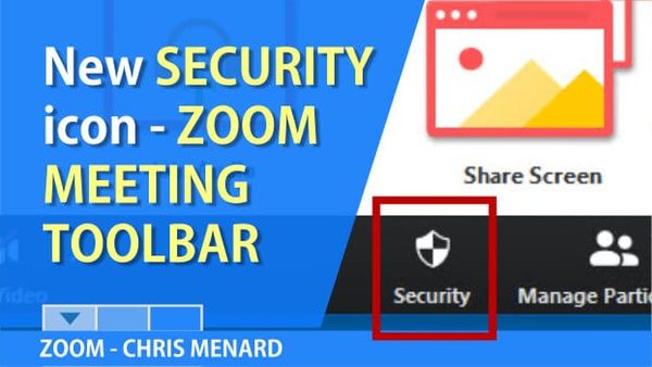 Zoom: Security icon is now part of Meeting Controls