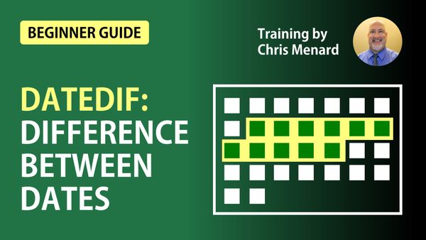 Excel DateDif function - difference between two dates