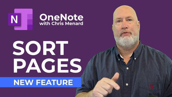 OneNote - SORT PAGES  - New Feature - 2022