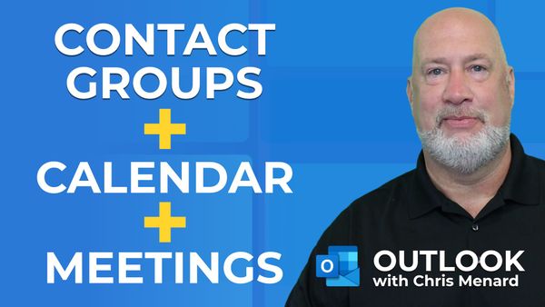 Outlook Contact Group - Distribution List - Schedule a Meeting Trick - Huge Timesaver