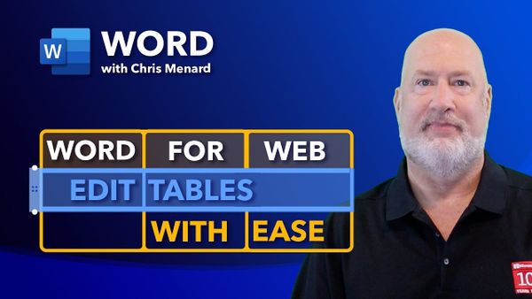 New Feature in Microsoft Word for the Web: Edit Tables with Ease