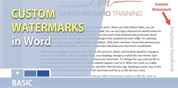 Create your own custom Watermarks in Microsoft Word