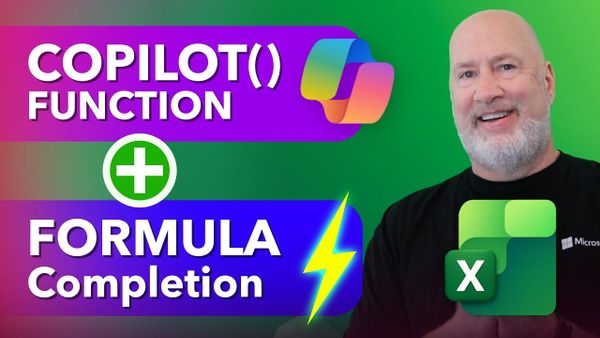video thumbnail for 'Excel FORMULA Completion vs COPILOT(): When to Use Each Feature'