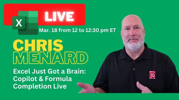 Excel Just Got a Brain: Copilot Function & Formula Completion - Live Stream