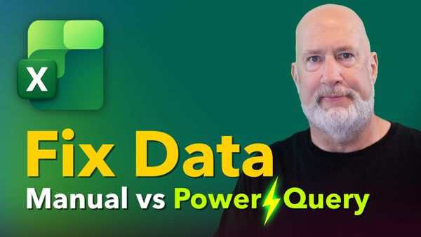 Excel Power Query vs. manually fixing data comparison
