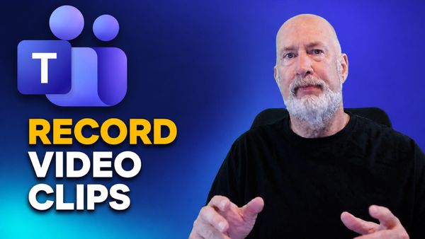 Chris Menard with the Microsoft Teams logo and the words Record Video Clips