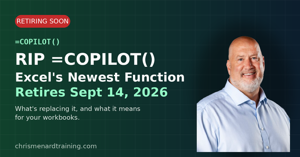 RIP =COPILOT(): Excel's Shortest-Lived Function Just Got Grounded