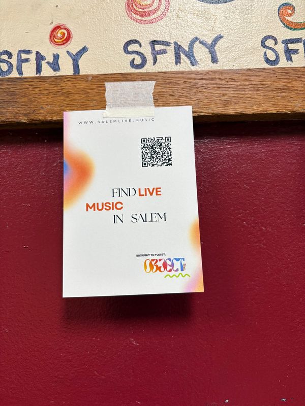 Flyer for SalemLive.Music posted at Straight From New York Pizza