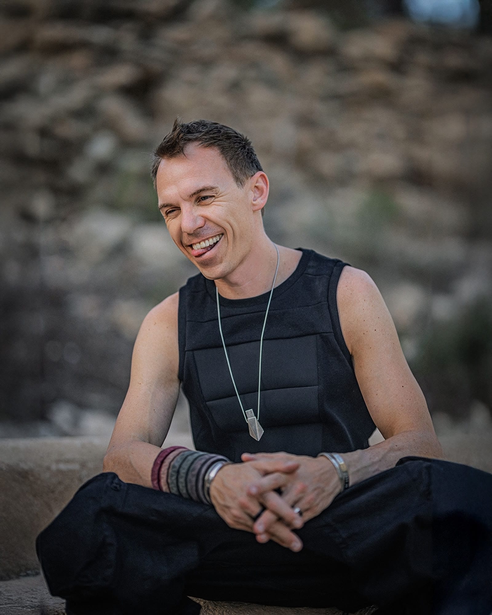 portrait vest smile