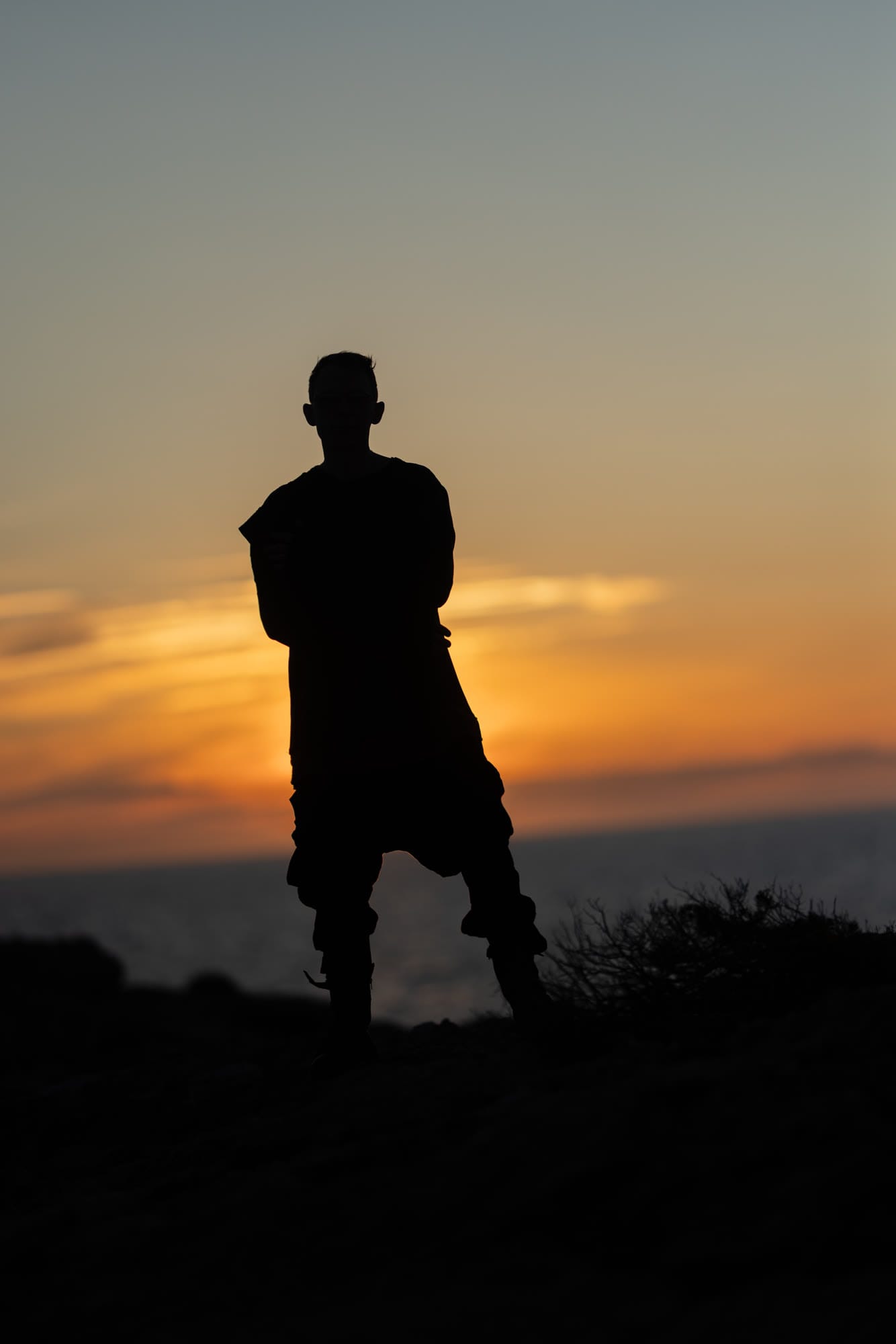 silhouette sunset