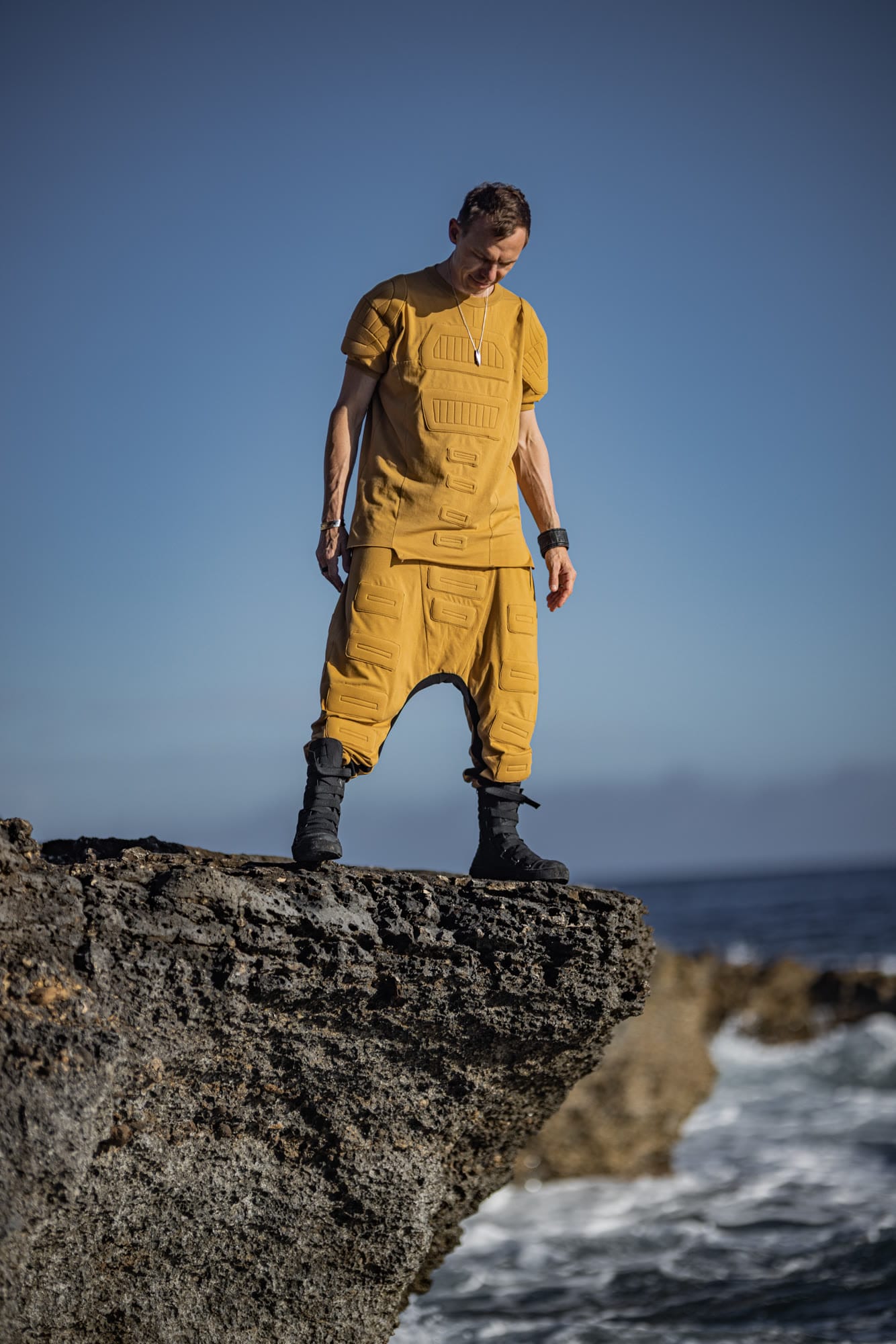 yellow on rock