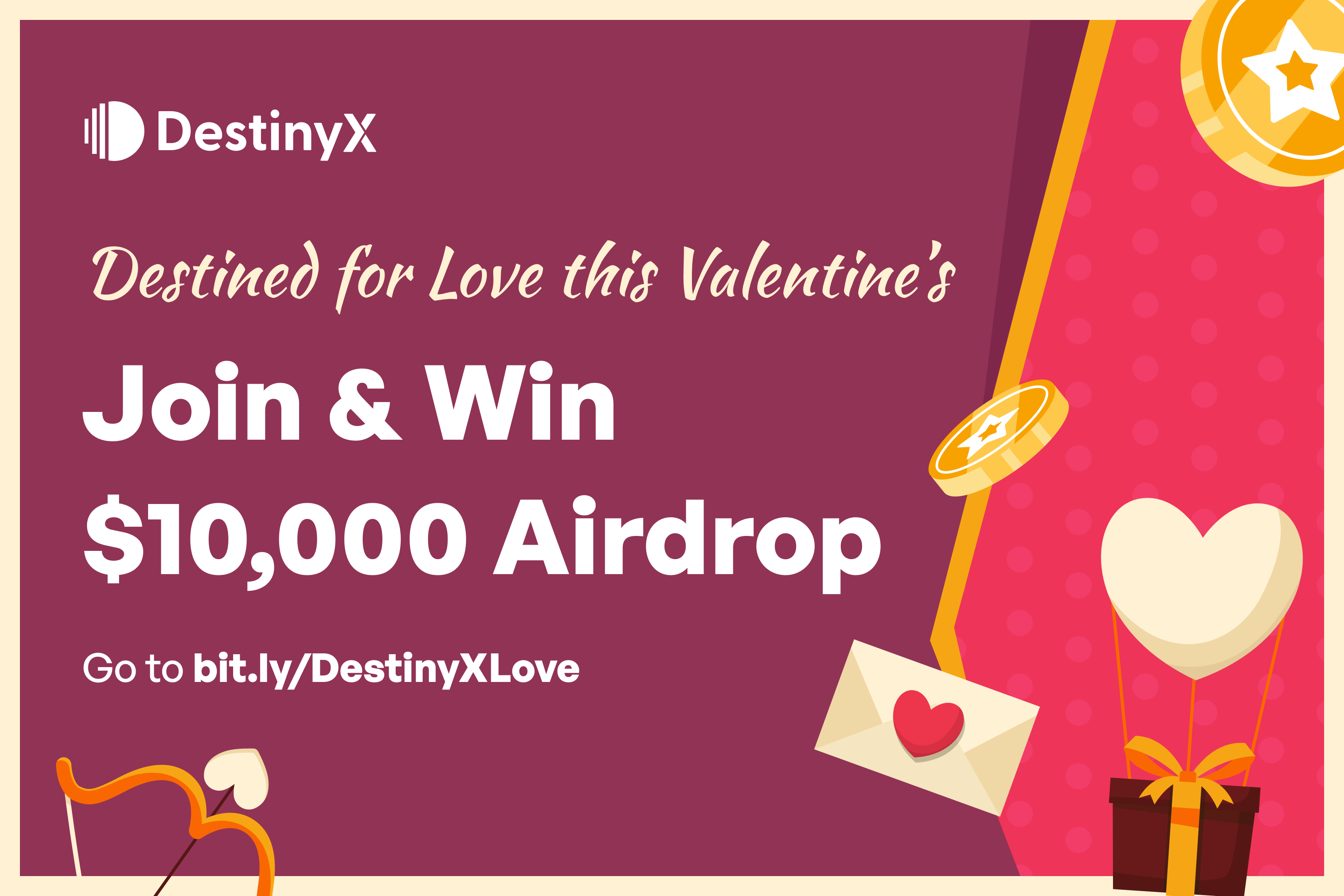 Destined for Love this Valentine’s - $10,000 Airdrop up for grabs! 💜