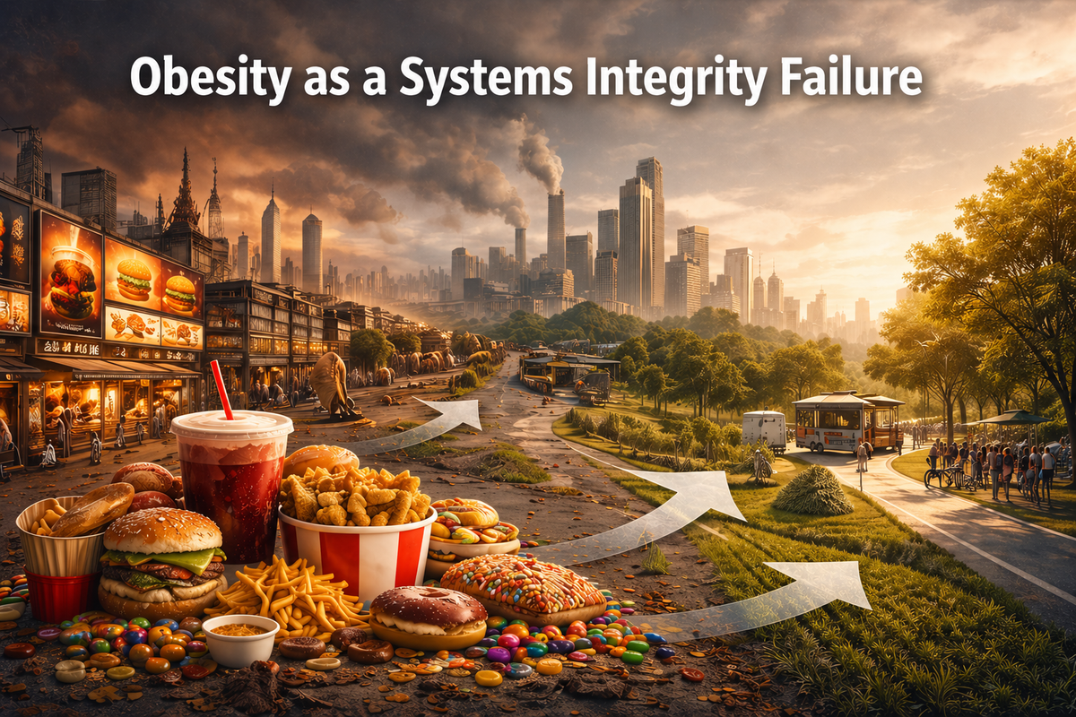 Obesity as a Systems Integrity Failure :  Why environments, incentives and governance matter more than individual will power