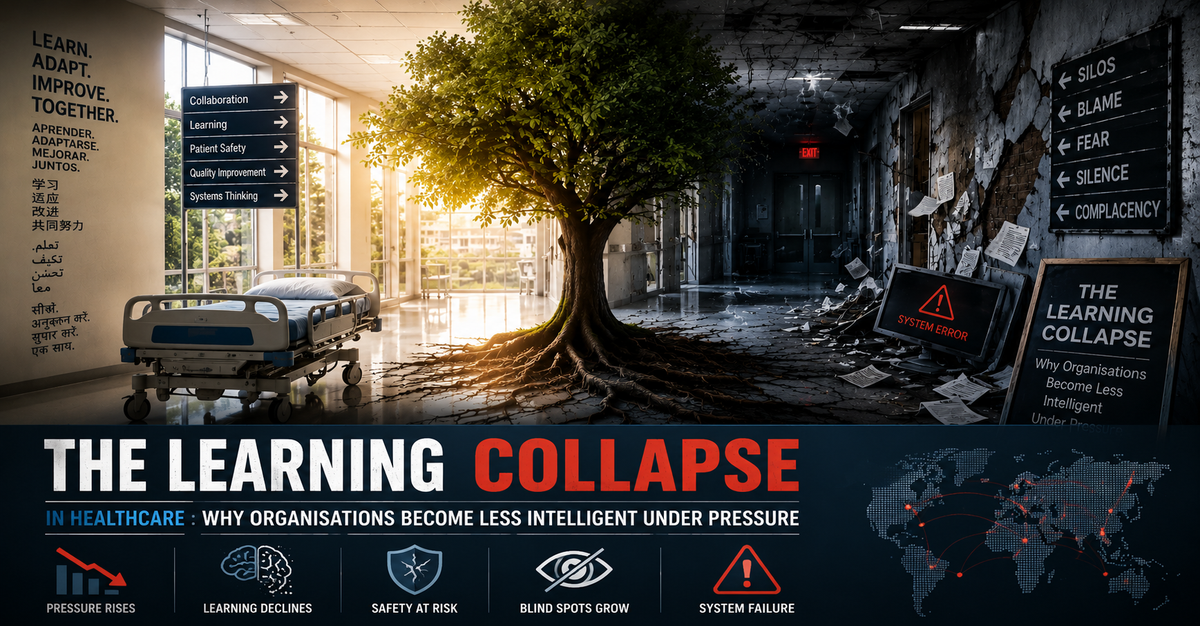 The Learning Collapse in Healthcare : Why Organisations Become Less Intelligent Under Pressure