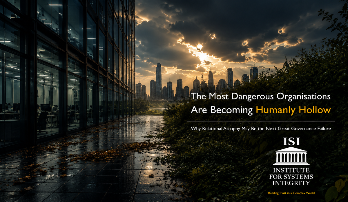 The Most Dangerous Organisations Are Becoming Humanly Hollow : Why Relational Atrophy May Be the Next Great Governance Failure
