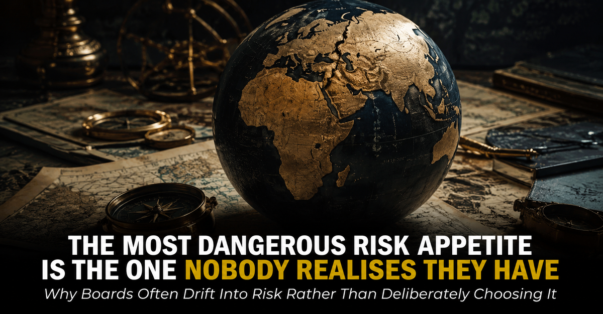 🚨 THE MOST DANGEROUS RISK APPETITE IS THE ONE NOBODY REALISES THEY HAVE  : Why Boards Often Drift Into Risk Rather Than Deliberately Choosing It