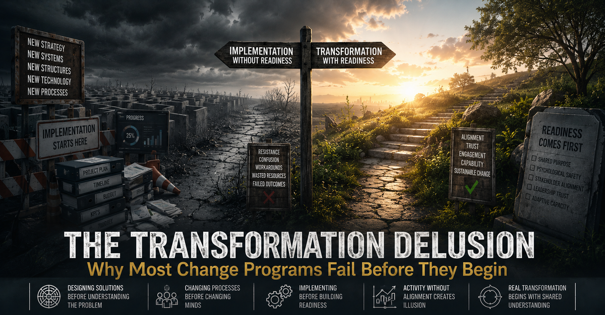 🚨 THE TRANSFORMATION DELUSION : Why Most Change Programs Fail Before They Begin