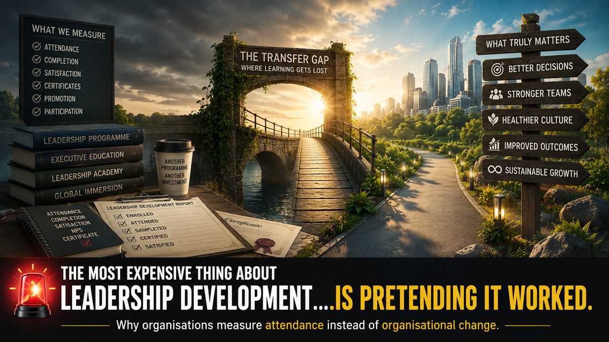 THE MOST EXPENSIVE THING ABOUT LEADERSHIP DEVELOPMENT... ...IS PRETENDING IT WORKED