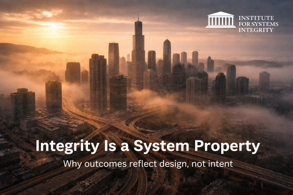 Integrity is a System Property. Why outcomes reflect design, not intent
