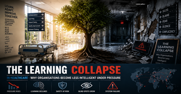 The Learning Collapse in Healthcare : Why Organisations Become Less Intelligent Under Pressure