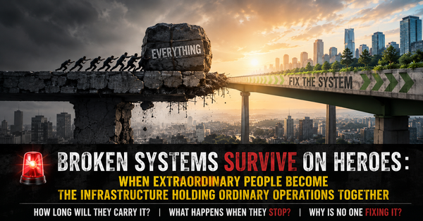🚨 BROKEN SYSTEMS SURVIVE ON HEROES -- When 150% Becomes the Expectation, Appreciation Falls to minus 70% — And Extraordinary People Become the Invisible Infrastructure Holding Ordinary Operations Together